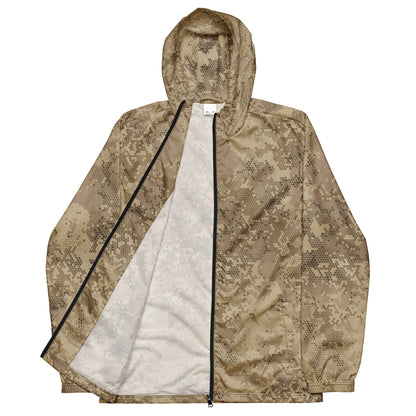 Rattlesnake Hex Desert CAMO Men’s windbreaker - Mens Windbreaker