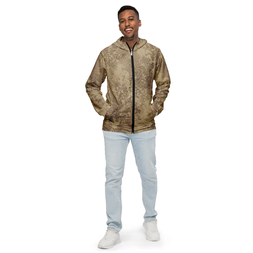 Rattlesnake Hex Desert CAMO Men’s windbreaker - Mens Windbreaker