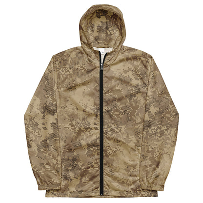 Rattlesnake Hex Desert CAMO Men’s windbreaker - Mens Windbreaker