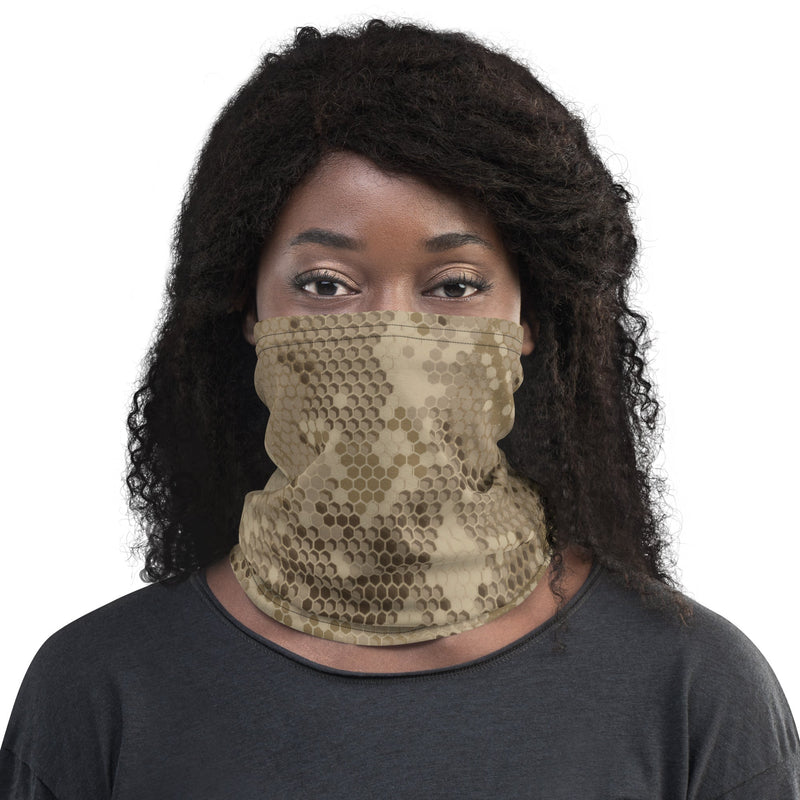 Hex Rattlesnake Desert CAMO Neck Gaiter - Head