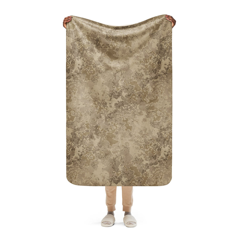 Hex Rattlesnake Desert CAMO Sherpa Blanket - 37″×57″