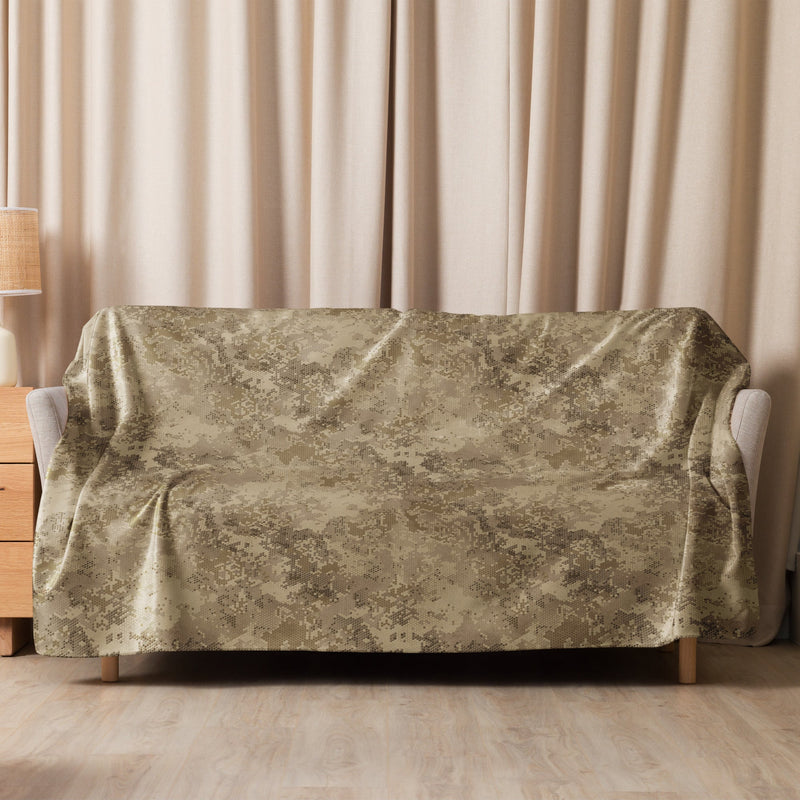 Hex Rattlesnake Desert CAMO Sherpa Blanket