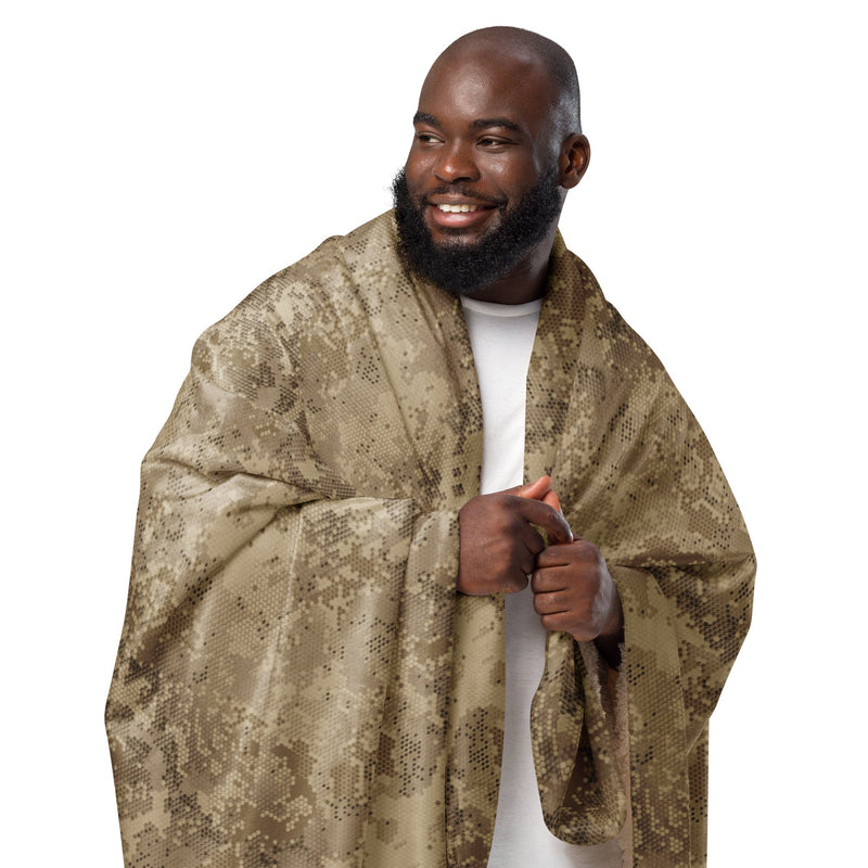 Hex Rattlesnake Desert CAMO Sherpa Blanket
