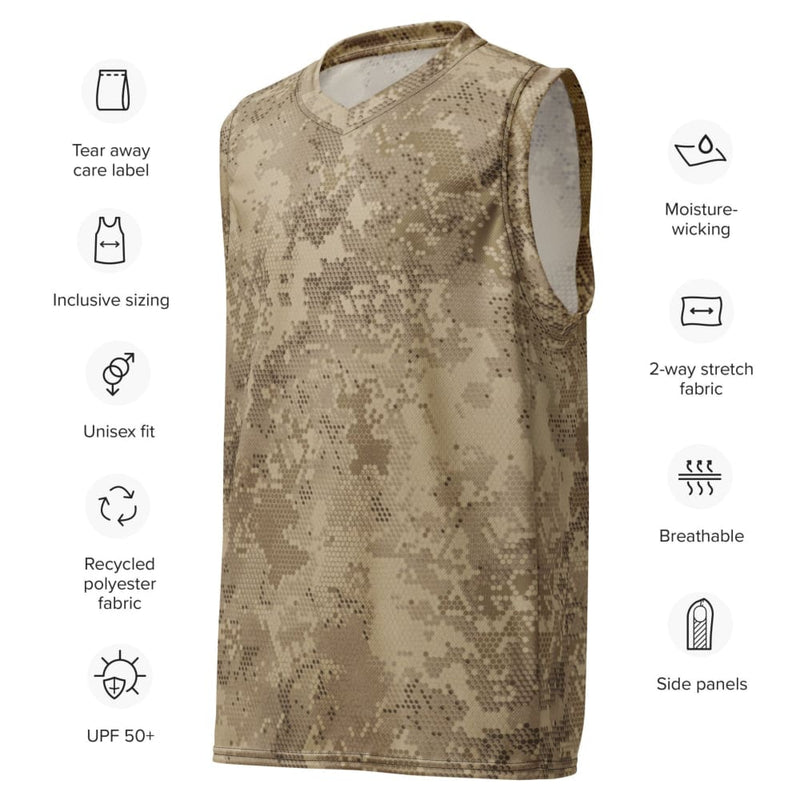 Hex Rattlesnake Desert CAMO Unisex Basketball Jersey