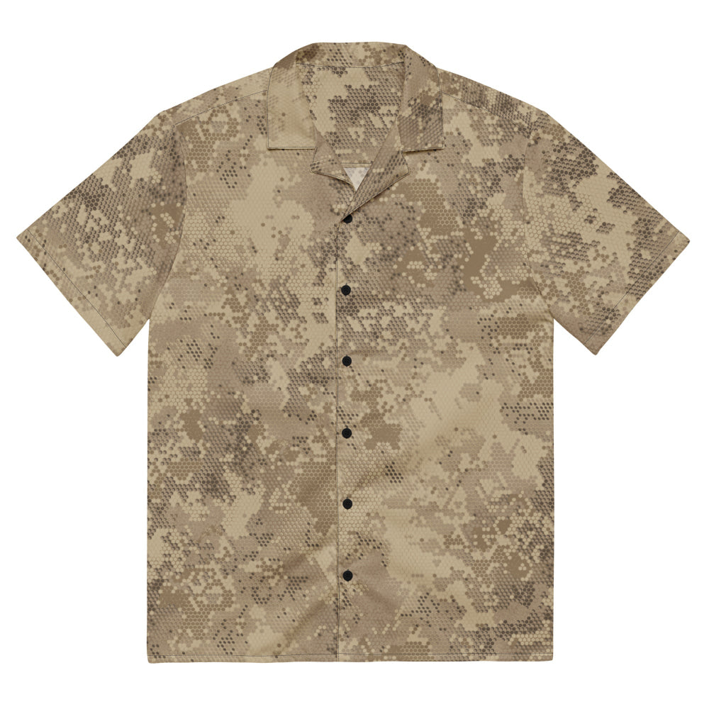 Rattlesnake Hex Desert CAMO Unisex button shirt - 2XS - Button Shirt