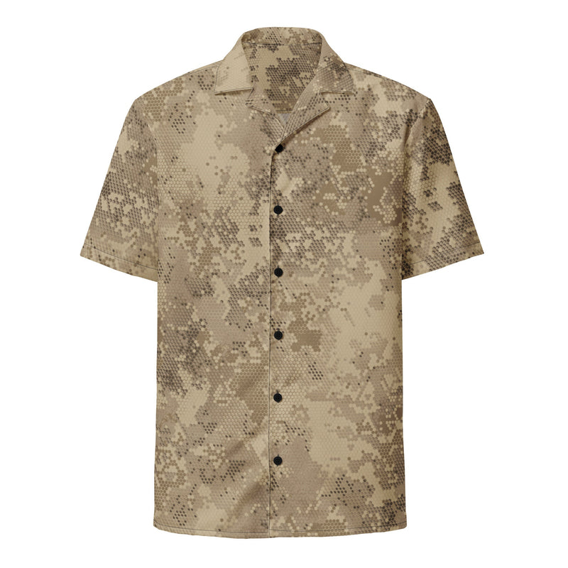 Hex Rattlesnake Desert CAMO Unisex Short-Sleeve Button Shirt - Button-Up