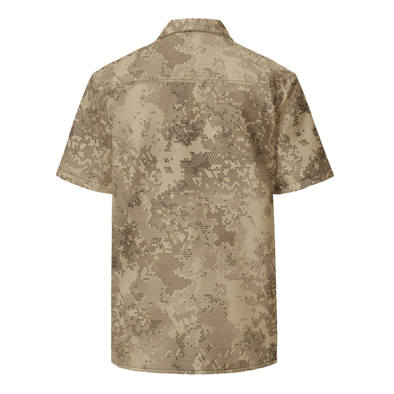 Hex Rattlesnake Desert CAMO Unisex Short-Sleeve Button Shirt - Button-Up