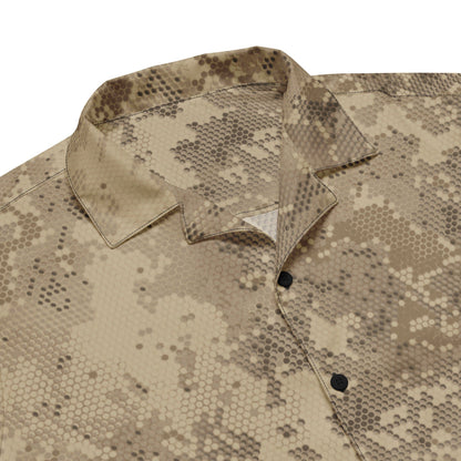 Rattlesnake Hex Desert CAMO Unisex button shirt - Button Shirt