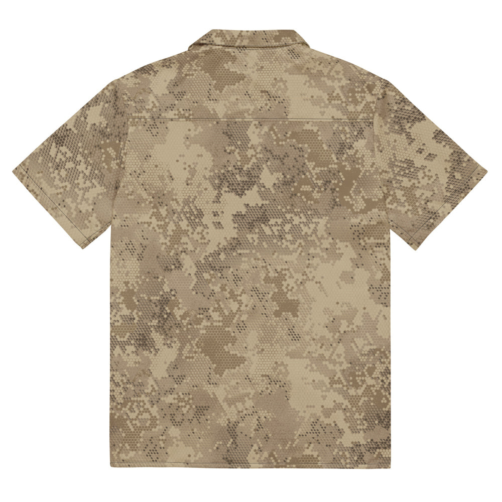 Rattlesnake Hex Desert CAMO Unisex button shirt - Button Shirt