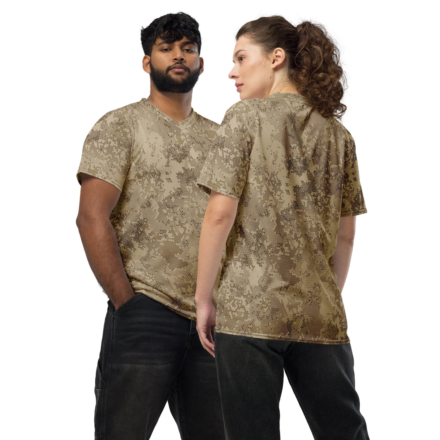 Rattlesnake Hex Desert CAMO unisex sports jersey 2XS Sports Jerseys