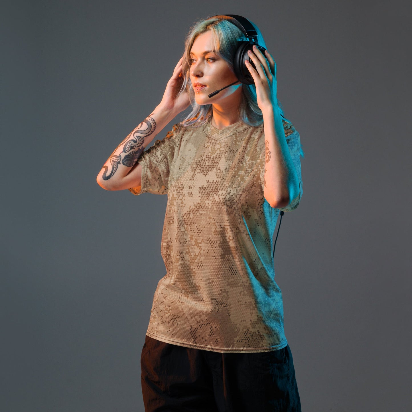 Rattlesnake Hex Desert CAMO unisex sports jersey Sports Jerseys