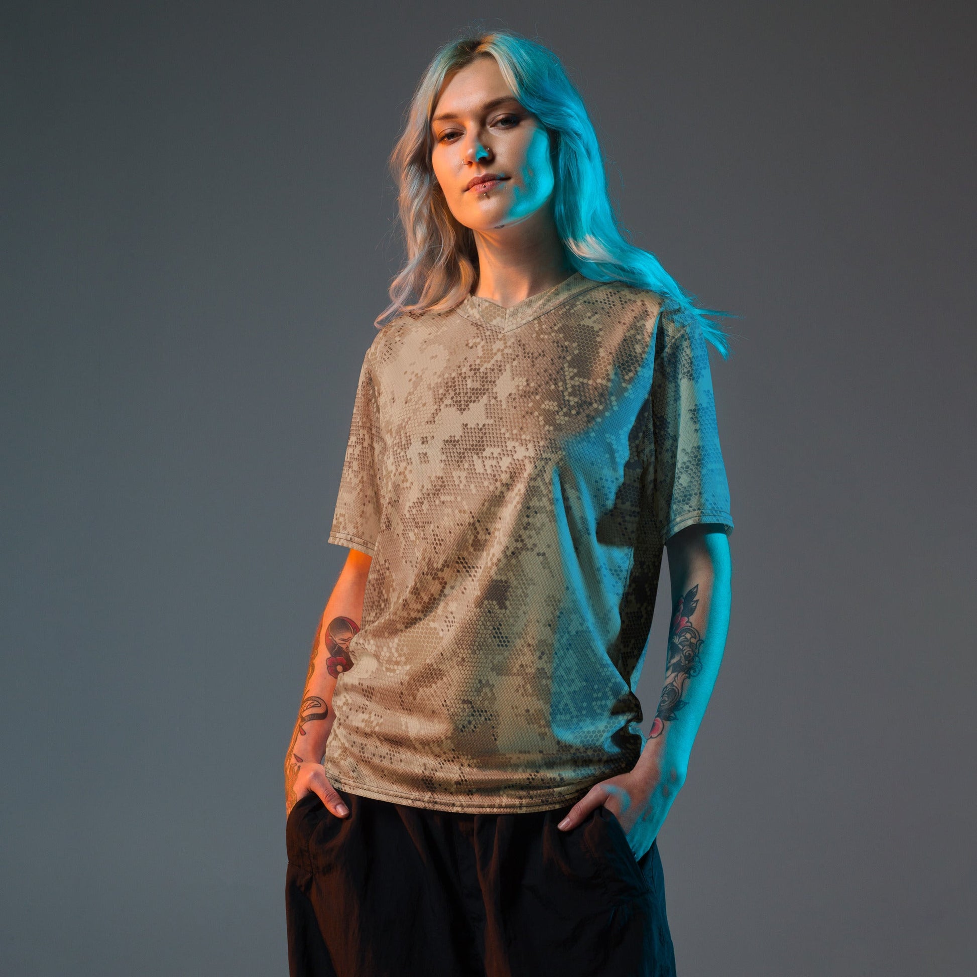 Rattlesnake Hex Desert CAMO unisex sports jersey Sports Jerseys