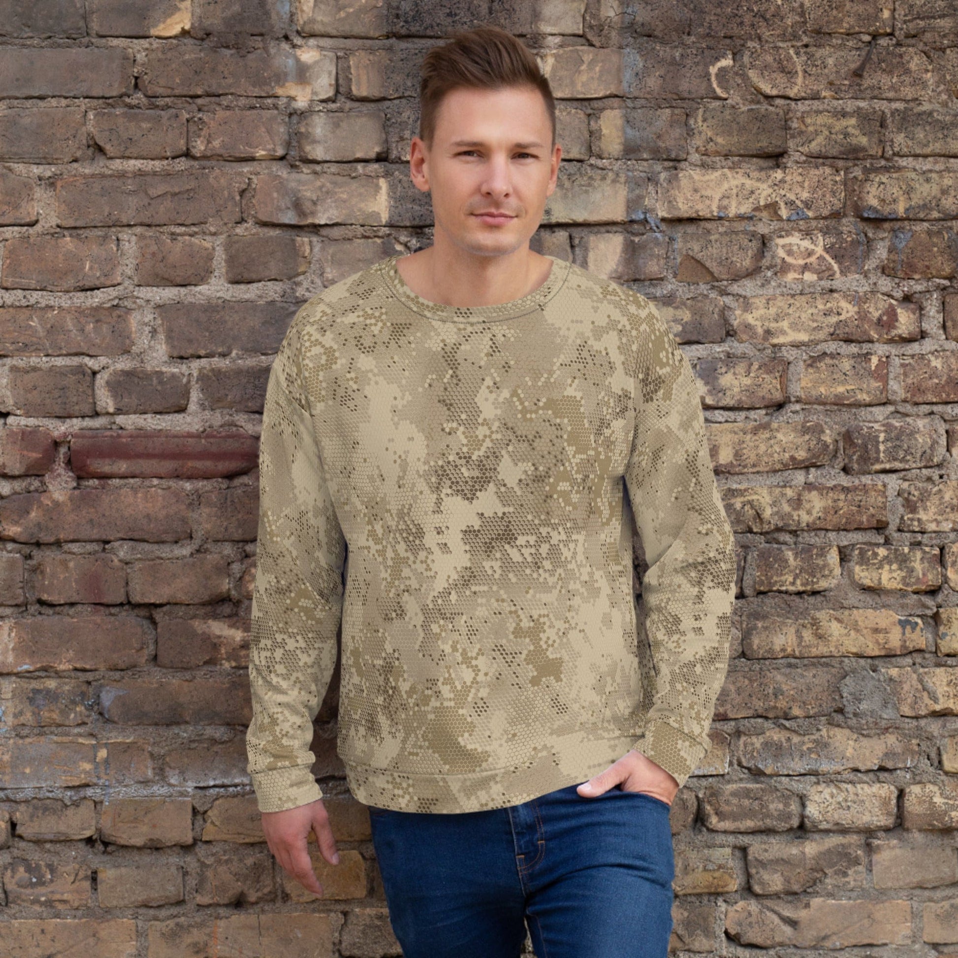 Rattlesnake Hex Desert CAMO Unisex Sweatshirt - XS