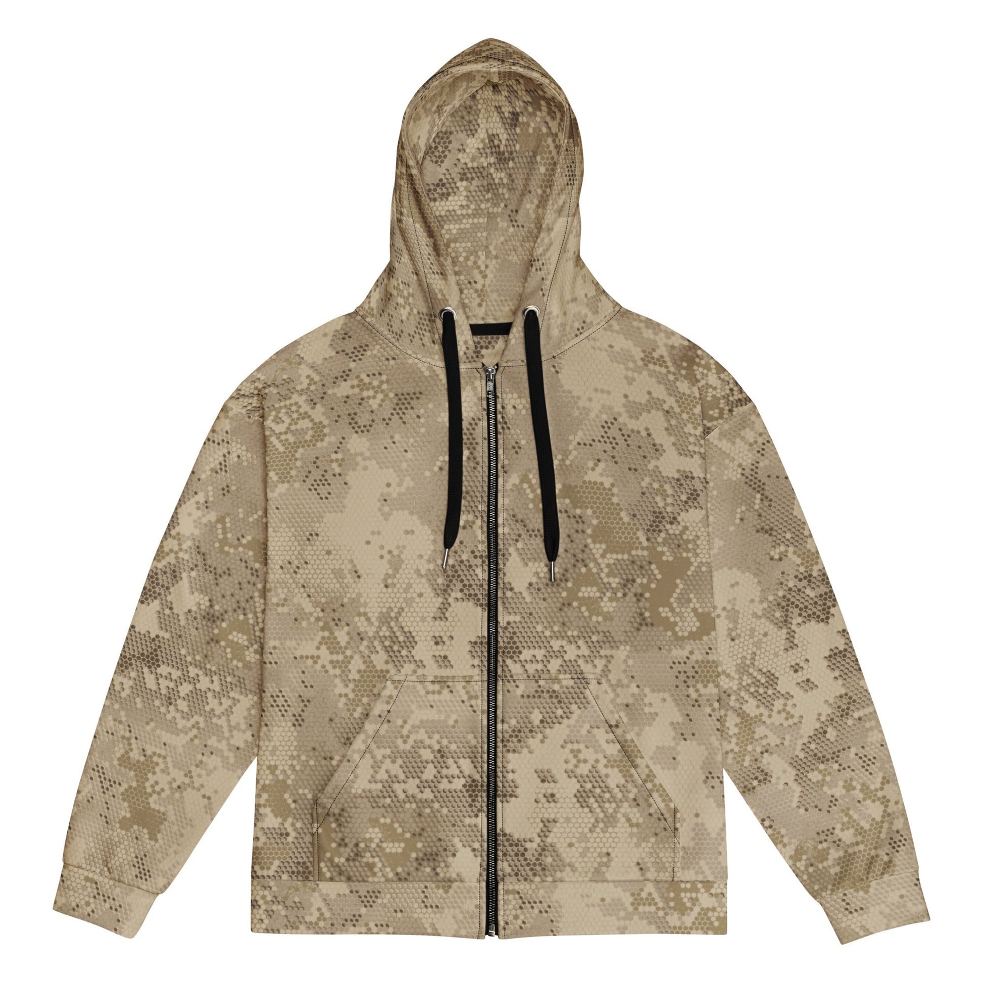 Rattlesnake Hex Desert CAMO Unisex Zip Hoodie - 2XS