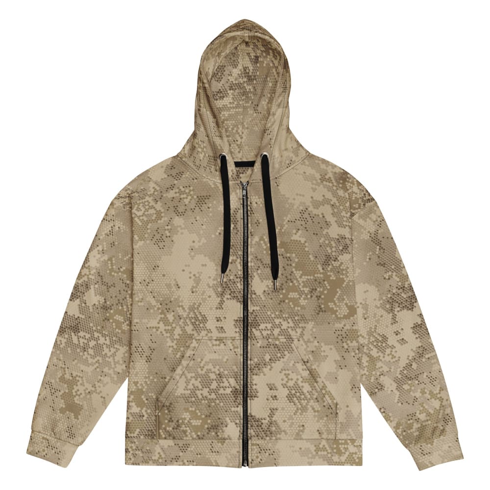 Rattlesnake Hex Desert CAMO Unisex zip hoodie