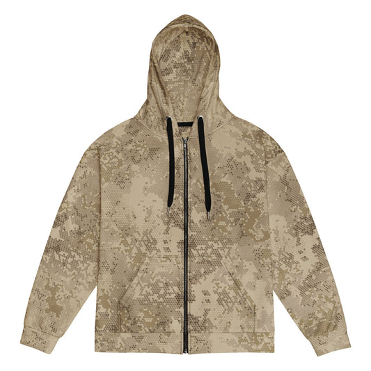 Rattlesnake Hex Desert CAMO Unisex zip hoodie - Zip Hoodie