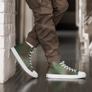 Rebel Mistfade Woodland CAMO Mens High-Top Canvas Shoes - White / 5