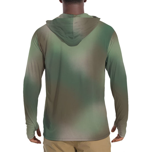 Rebel Endor Woodland CAMO Mens Sunscreen Sports Hoodie With Thumb Holes