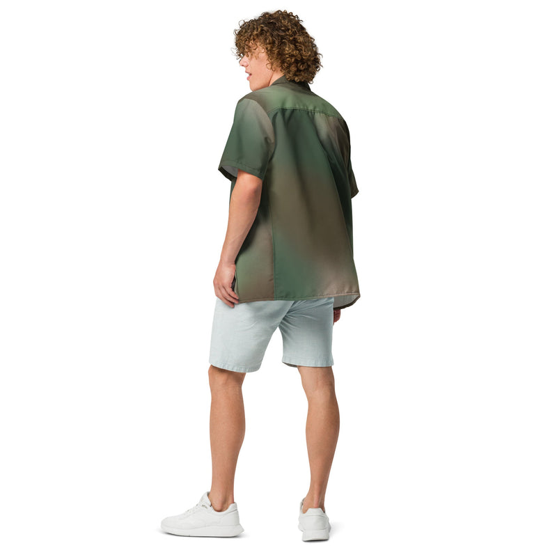 Rebel Mistfade Woodland CAMO Unisex Short-Sleeve Button Shirt - Button-Up
