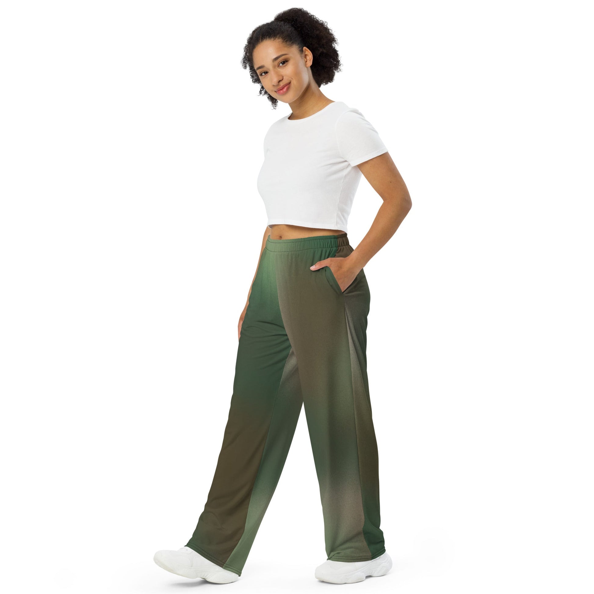 Rebel Endor Woodland CAMO unisex wide-leg pants - Wide-leg Pants
