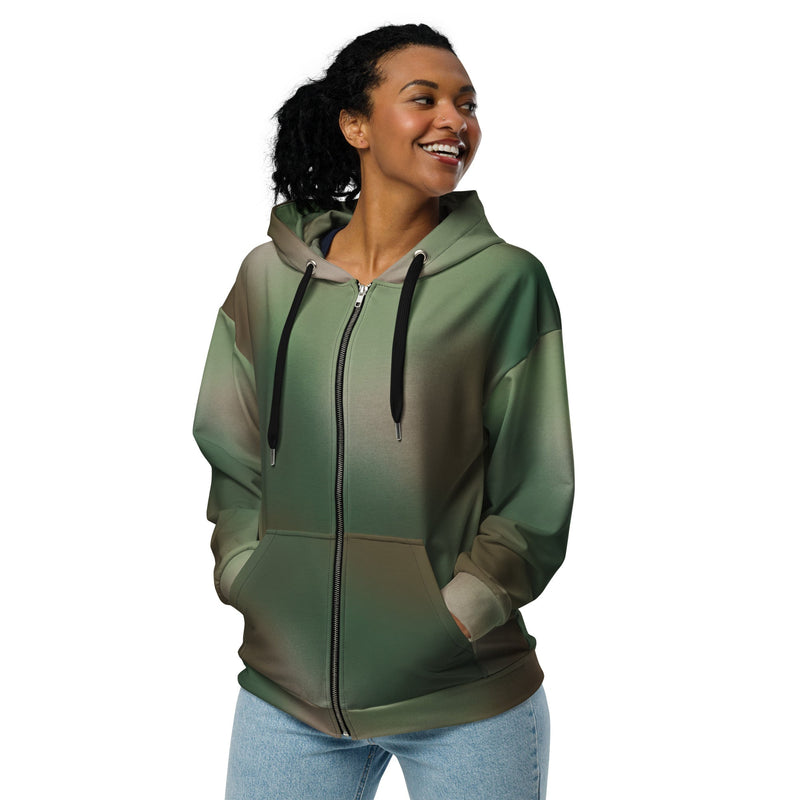Rebel Mistfade Woodland CAMO Unisex Zip Hoodie