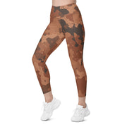 Red Frontier Mars CAMO Womens Leggings with Pockets - Women