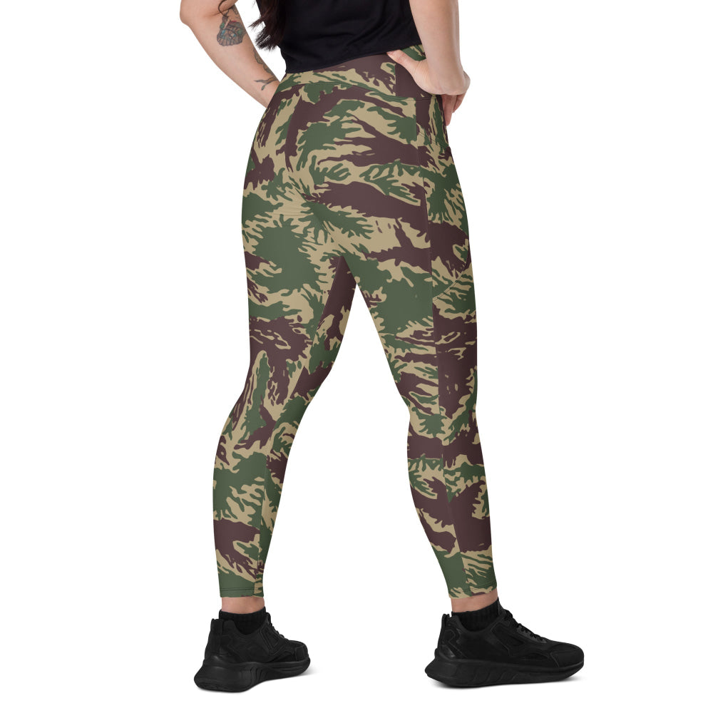 South Vietnamese Starburst CAMO Leggings with pockets - 2XS - Womens With Pockets