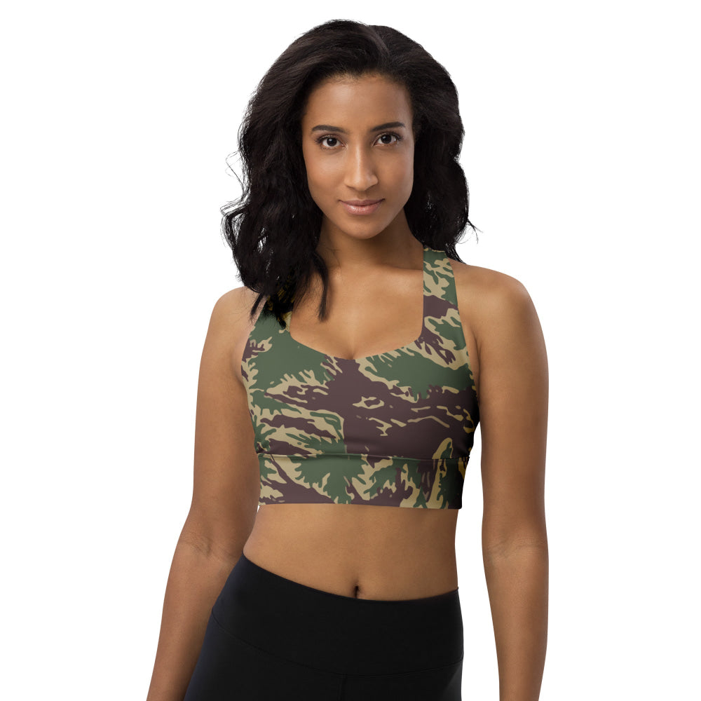 South Vietnamese Starburst CAMO Longline sports bra - Womens Sports Bra