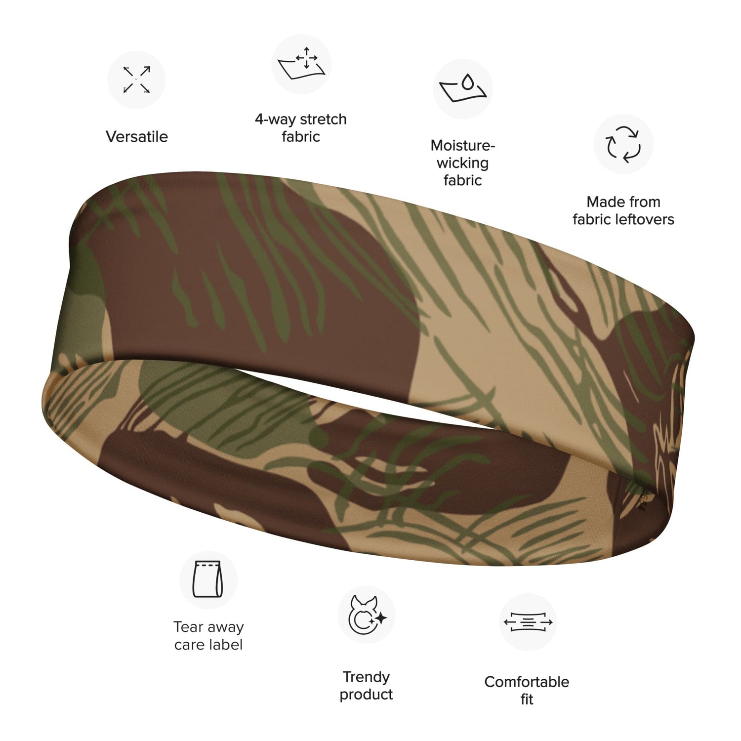 Brushstroke Rhodesian Dry Season CAMO Headband - M - Headbands