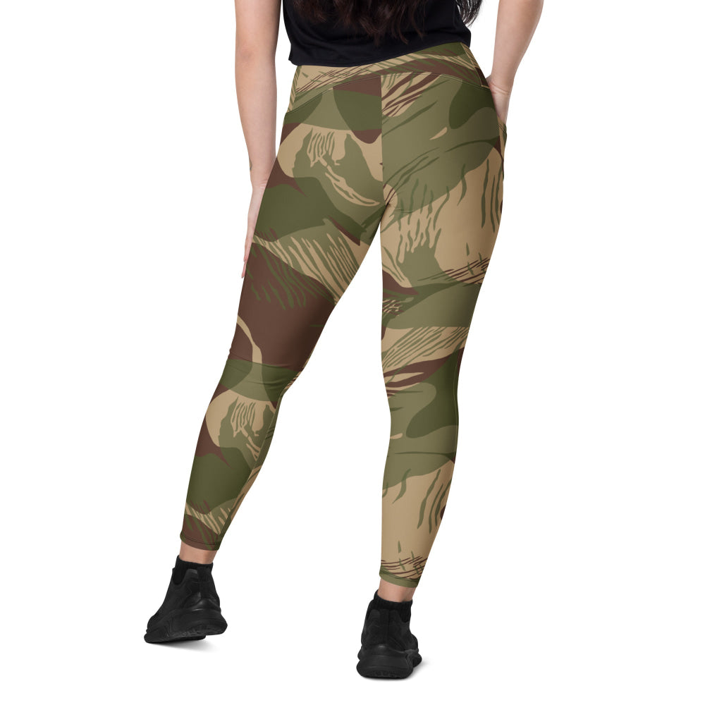 Rhodesian Brushstroke 1st Pattern CAMO Leggings with pockets - Womens With Pockets