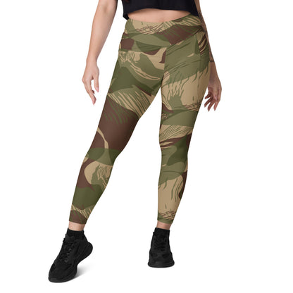 Rhodesian Brushstroke 1st Pattern CAMO Leggings with pockets - Womens With Pockets