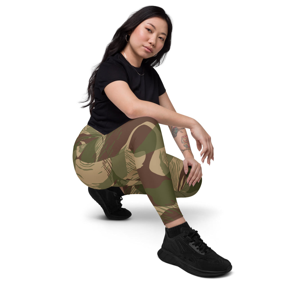 Rhodesian Brushstroke 1st Pattern CAMO Leggings with pockets - Womens With Pockets