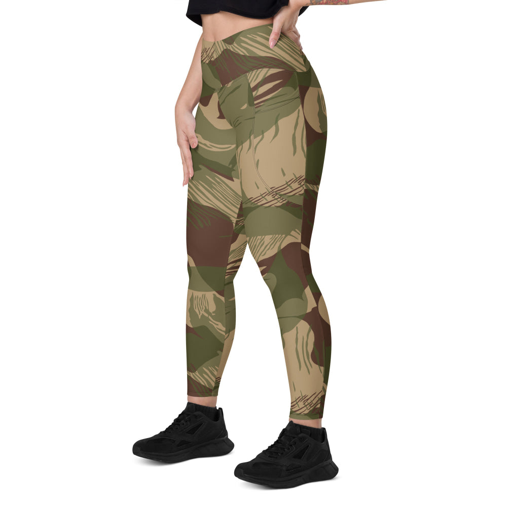 Rhodesian Brushstroke 1st Pattern CAMO Leggings with pockets - Womens With Pockets