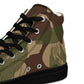 Brushstroke Rhodesian Dry Season CAMO Mens high top canvas shoes - High Top Canvas Shoes