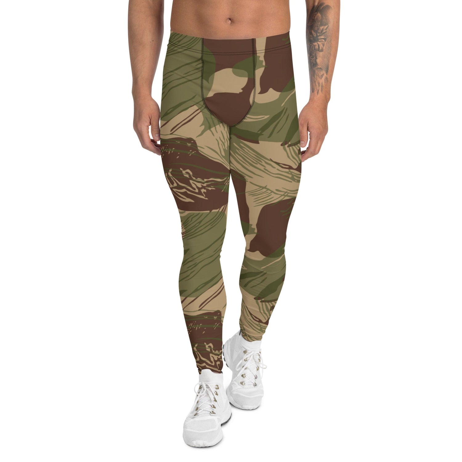 Brushstroke Rhodesian Dry Season CAMO Mens Leggings - XS