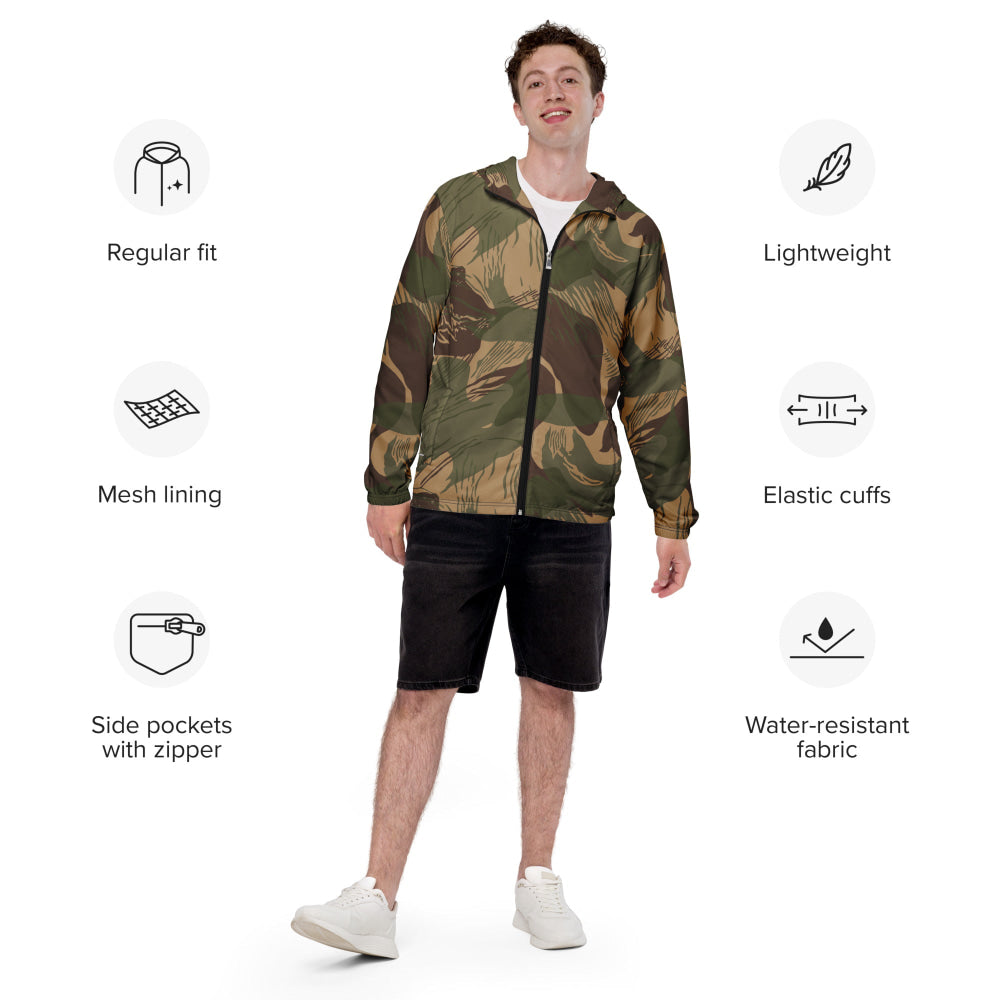 Rhodesian Brushstroke 1st Pattern CAMO Men’s windbreaker - Mens Windbreaker