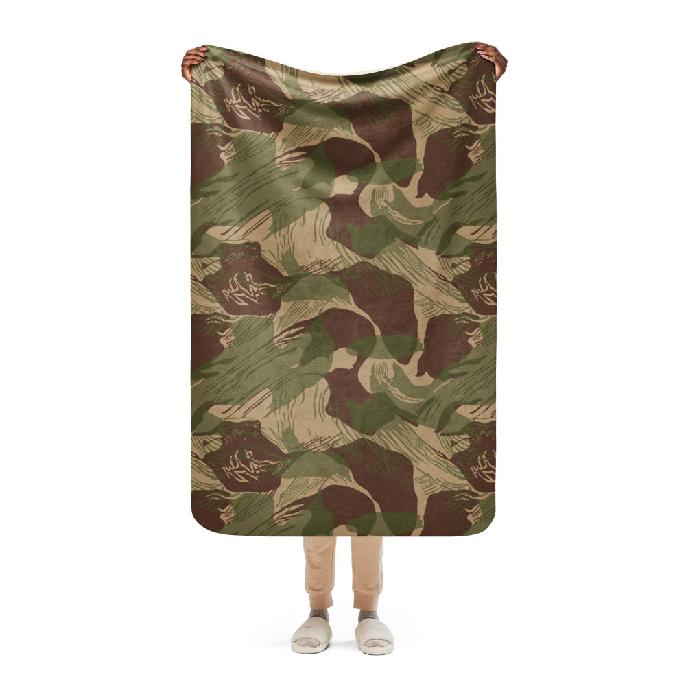 Rhodesian Brushstroke 1st Pattern CAMO Sherpa blanket - 37″×57″ - Blanket