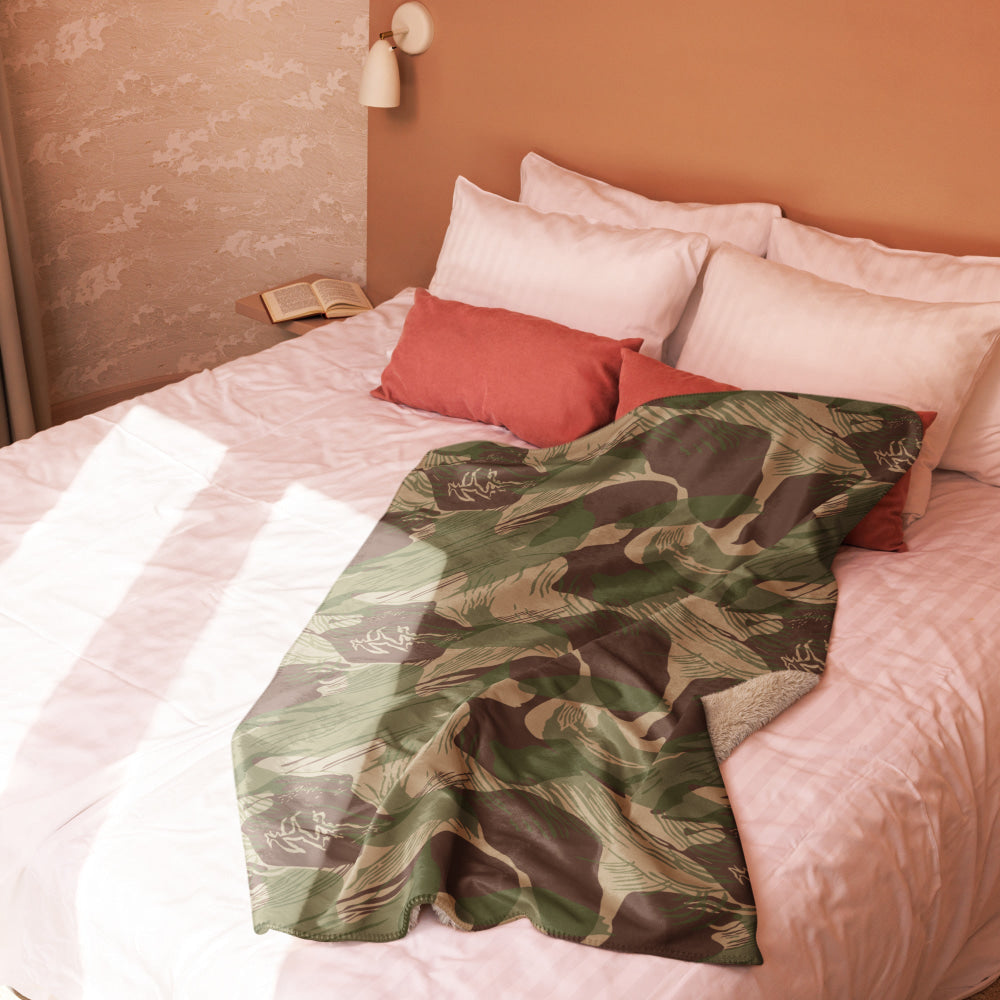 Rhodesian Brushstroke 1st Pattern CAMO Sherpa blanket - Blanket