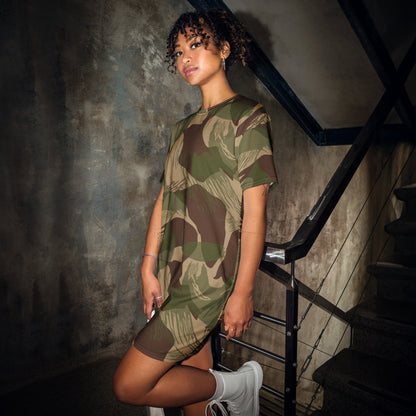 Rhodesian Brushstroke 1st Pattern CAMO T-shirt dress - 2XS - Womens T-Shirt Dress