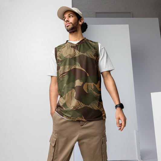 Rhodesian Brushstroke 1st Pattern CAMO unisex basketball jersey - 2XS - Unisex Basketball Jersey