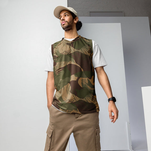 Brushstroke Rhodesian Dry Season CAMO unisex basketball jersey - 2XS - Basketball Jerseys