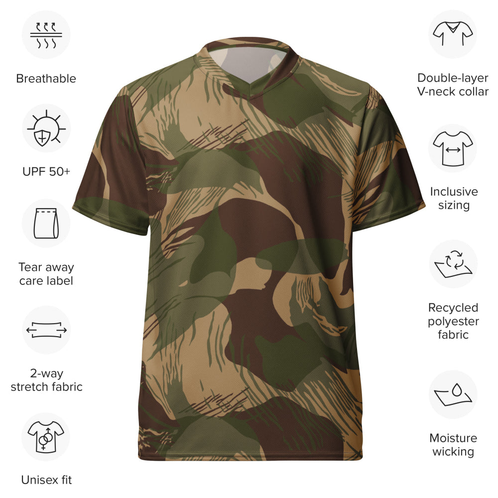 Rhodesian Brushstroke 1st Pattern CAMO unisex sports jersey - Unisex Sports Jersey