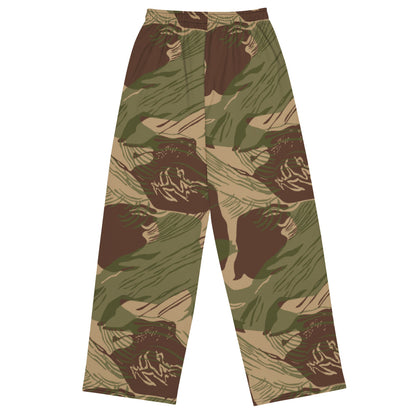 Rhodesian Brushstroke 1st Pattern CAMO unisex wide-leg pants - Unisex Wide-Leg Pants