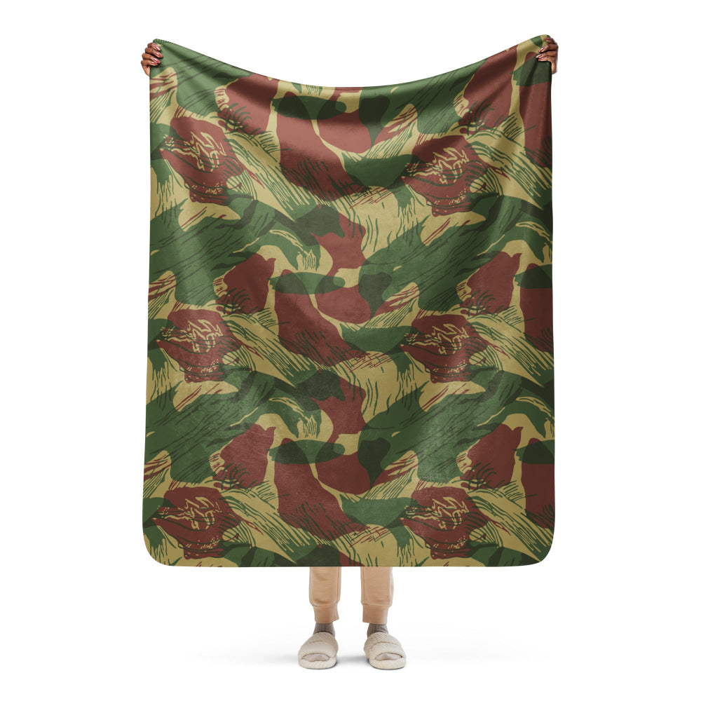 Rhodesian Brushstroke 2nd Pattern CAMO Sherpa blanket - 50″×60″ - Blanket