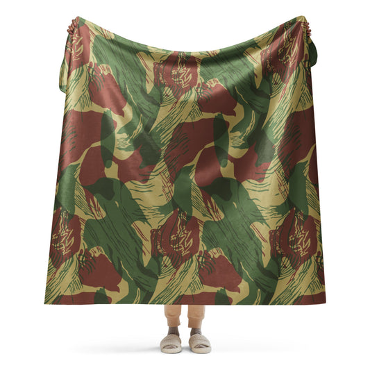 Rhodesian Brushstroke 2nd Pattern CAMO Sherpa blanket - 60″×80″ - Blanket