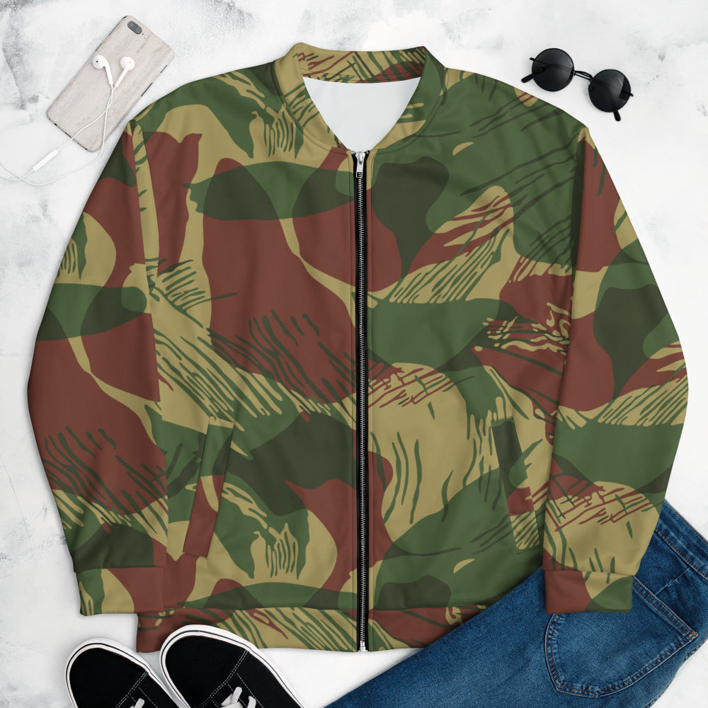 Rhodesian Brushstroke 2nd Pattern CAMO Unisex Bomber Jacket - XS