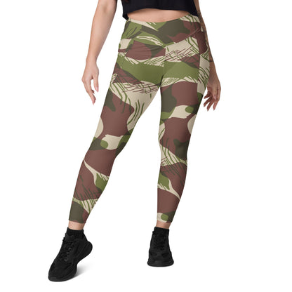 Rhodesian Brushstroke Adder/Adro CAMO Leggings with pockets - Womens With Pockets