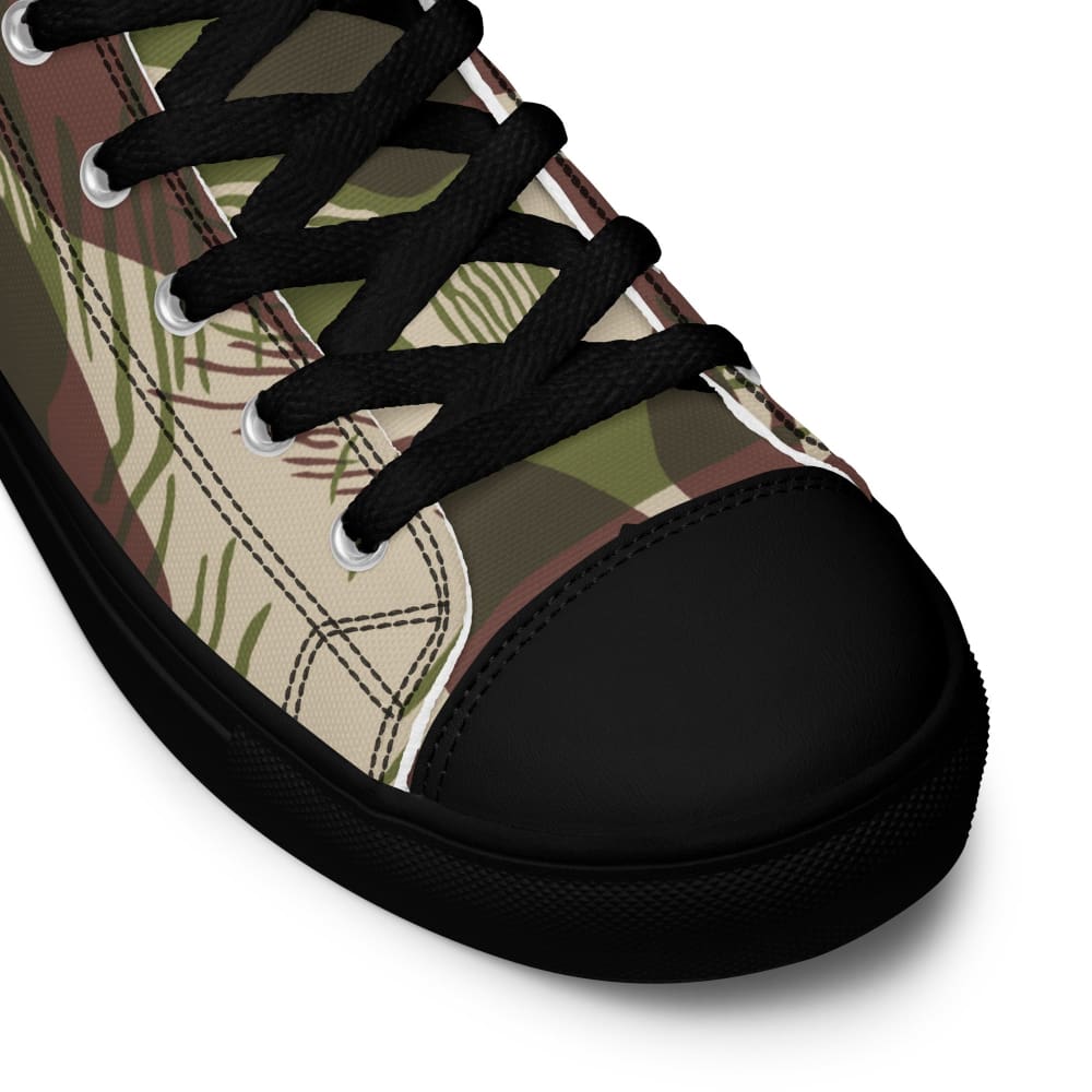 Rhodesian Brushstroke Adder/Adro CAMO Men’s high top canvas shoes - Mens High Top Canvas Shoes
