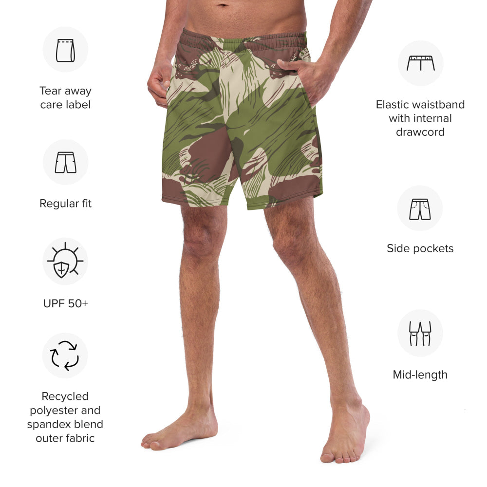 Rhodesian Brushstroke Adder/Adro CAMO swim trunks - Mens Swim Trunks