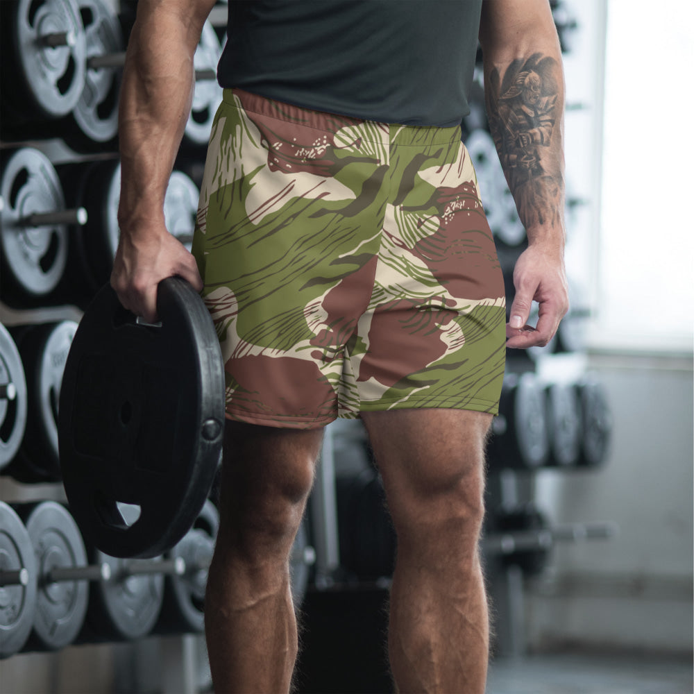 Rhodesian Brushstroke Adder/Adro CAMO Unisex Athletic Long Shorts - 2XS